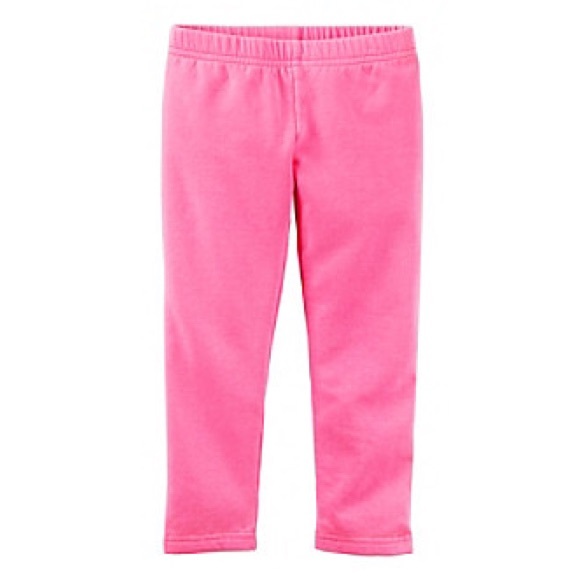 Carter's Bottoms Carters Pink Fleece Lined Leggings Size 24 Months